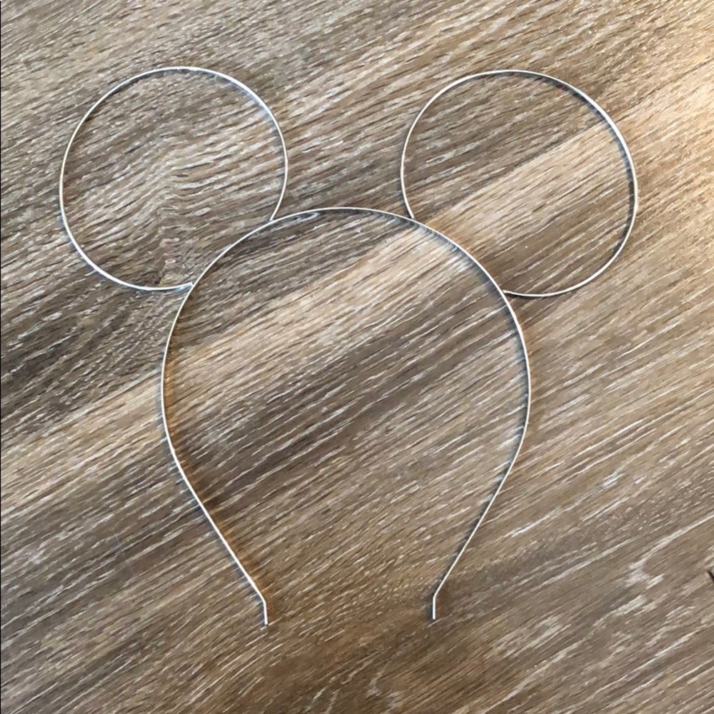 Silver Mickey Ears Headband
